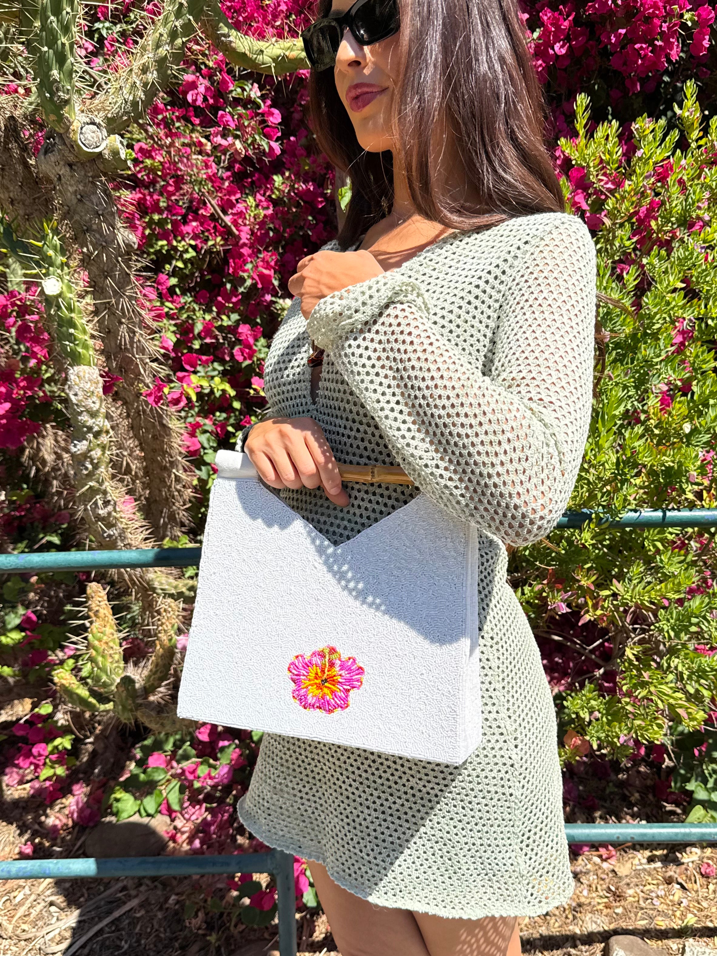 Sac pochette bambou perlé Costa Rica
