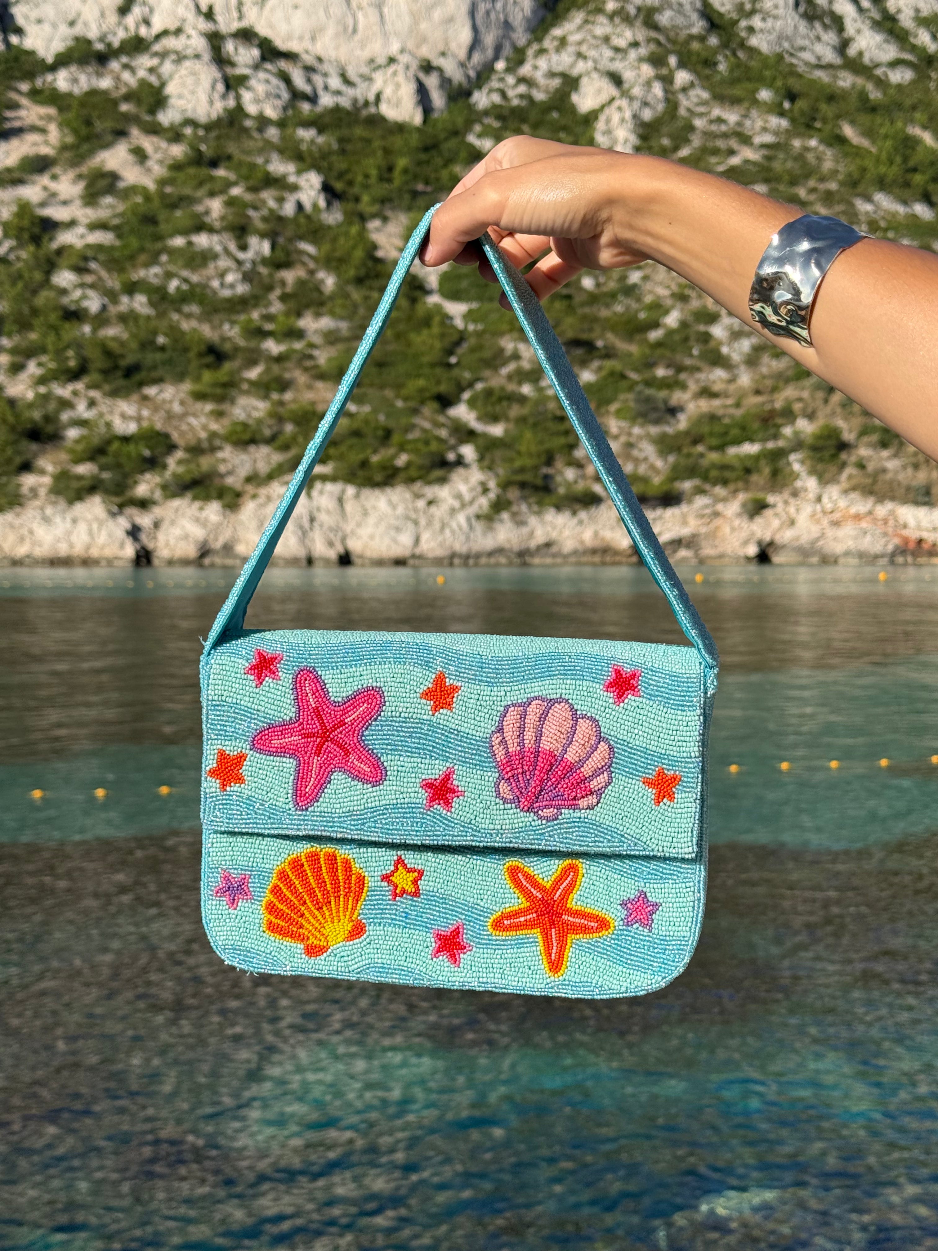 Sac à main perlé Calanque