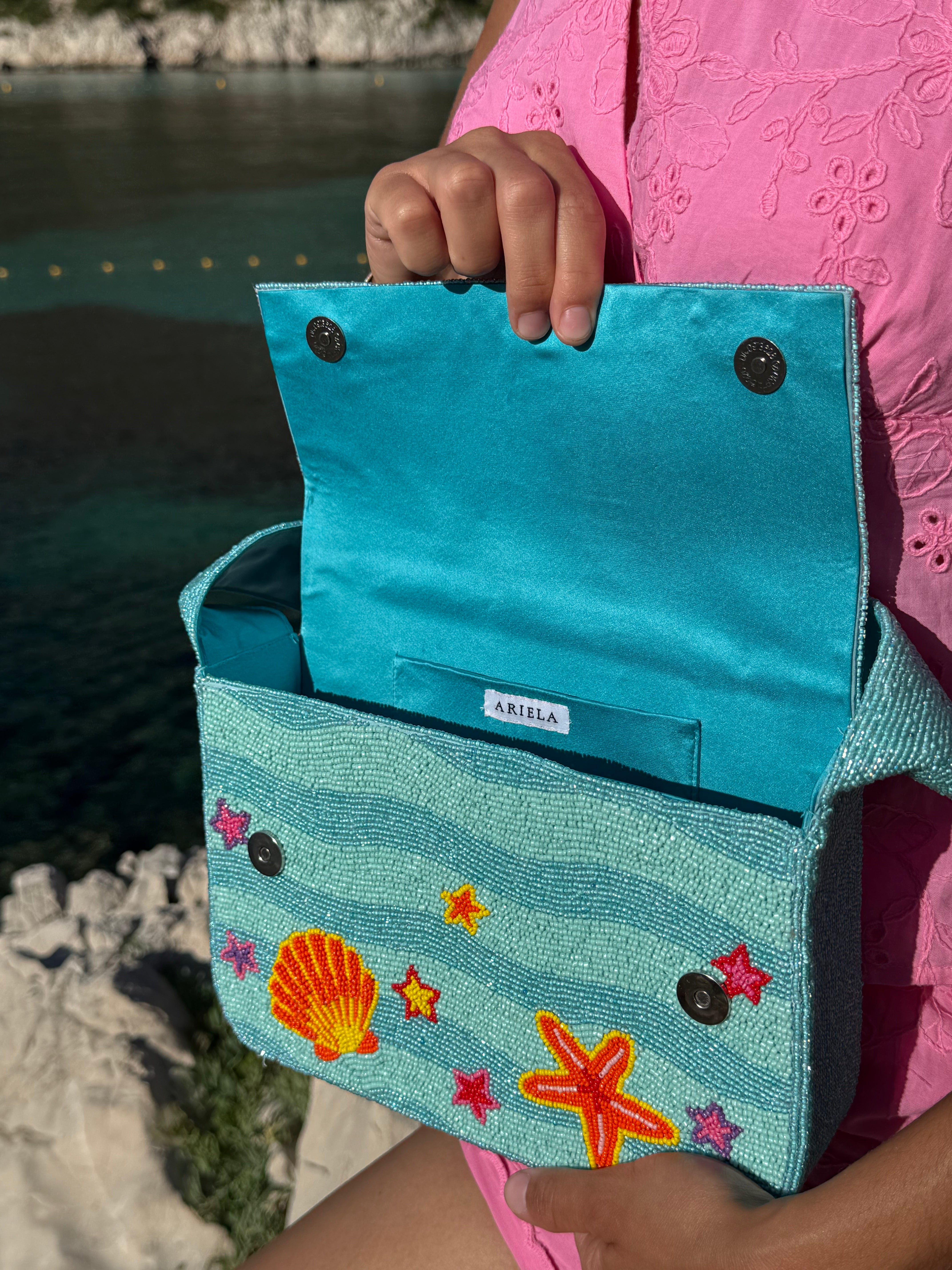 Sac à main perlé Calanque
